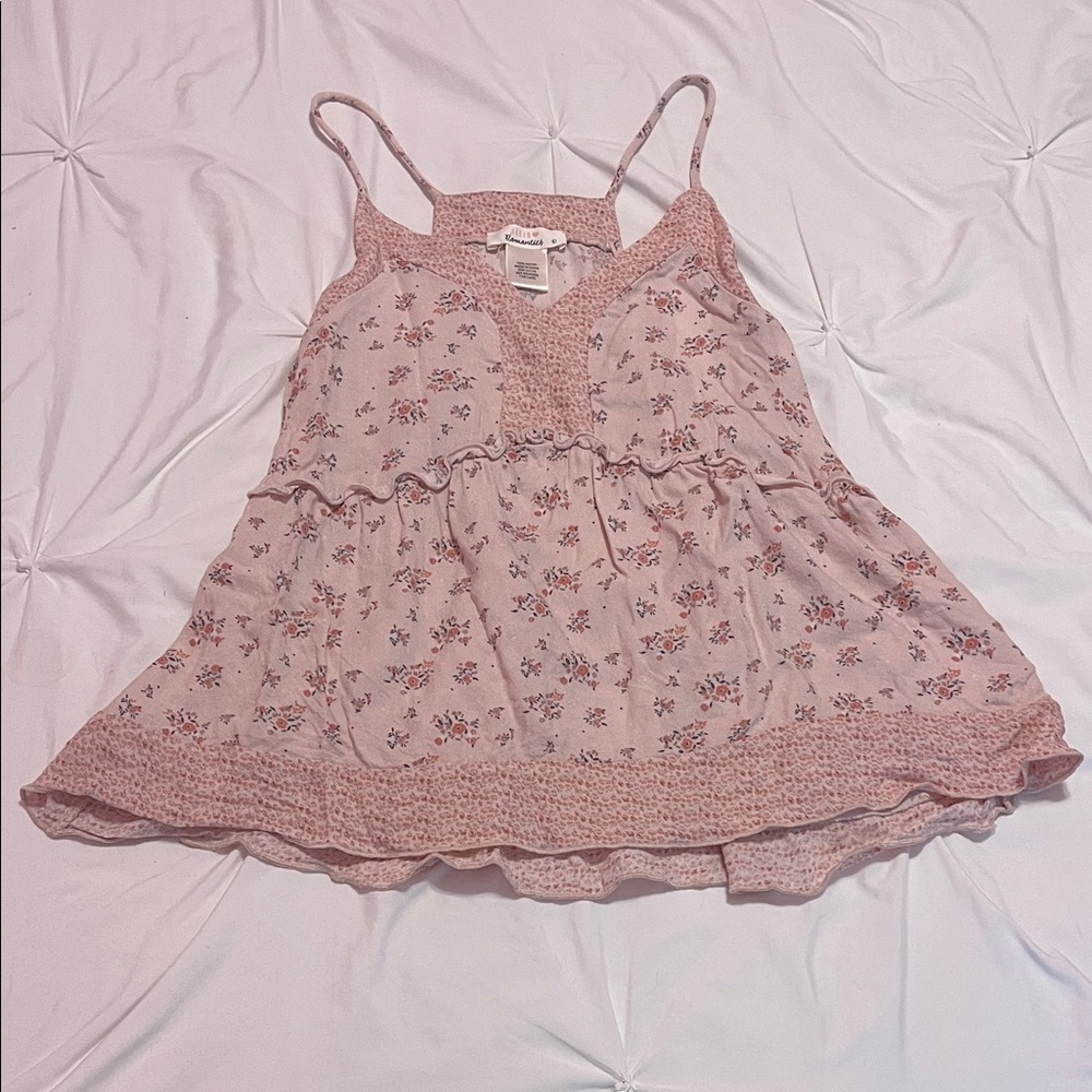 Pink Floral Tank Top